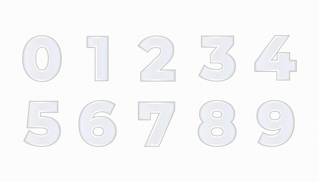 Ilustración vectorial 3D de números matemáticos y numerológicos Fecha de nacimiento