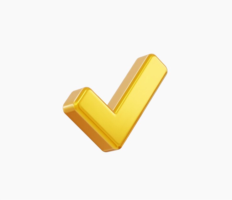 Vector ilustración vectorial 3d realista del botón de las marcas de verificación