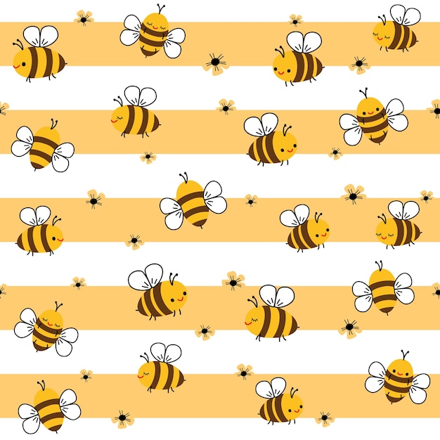 Ilustración vectorial de abejas