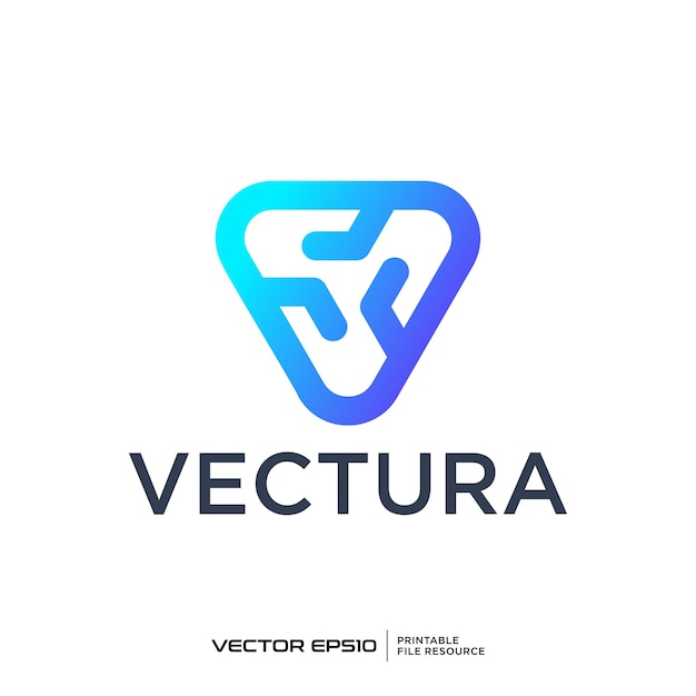 Ilustración vectorial abstracta del logotipo del hexágono