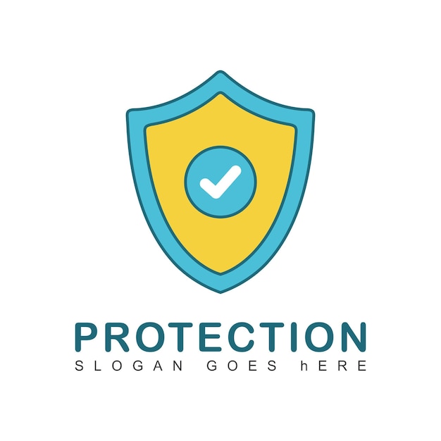 Ilustración vectorial abstracta del logotipo de protección del escudo Icono del escudo