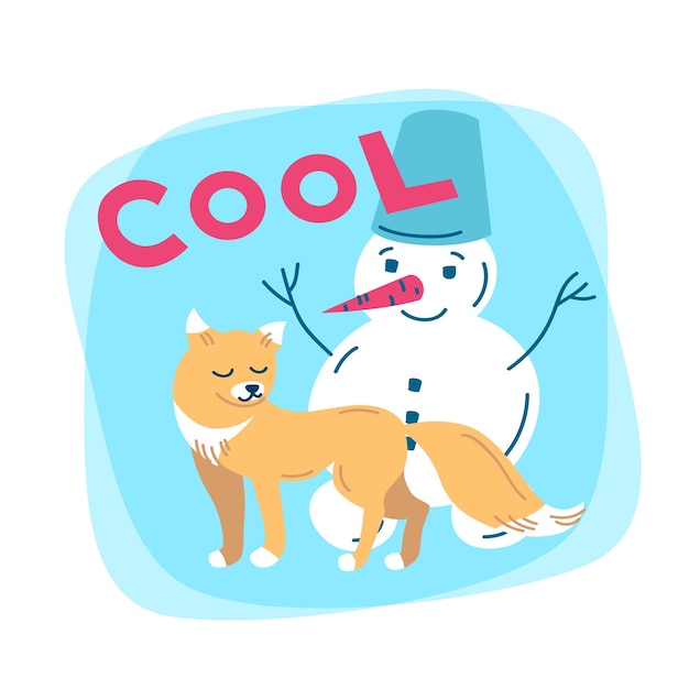 Ilustración vectorial actividades de invierno Perfectas para el logotipo de la venta de navidad del club de esquí, etc.