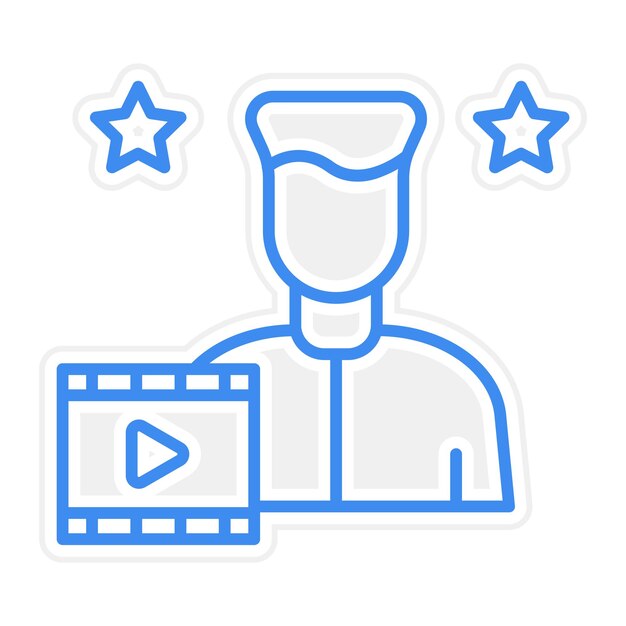 Ilustración vectorial de actores
