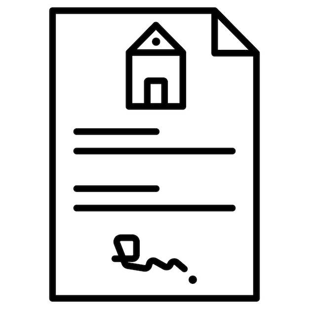Ilustración vectorial del acuerdo de propiedad