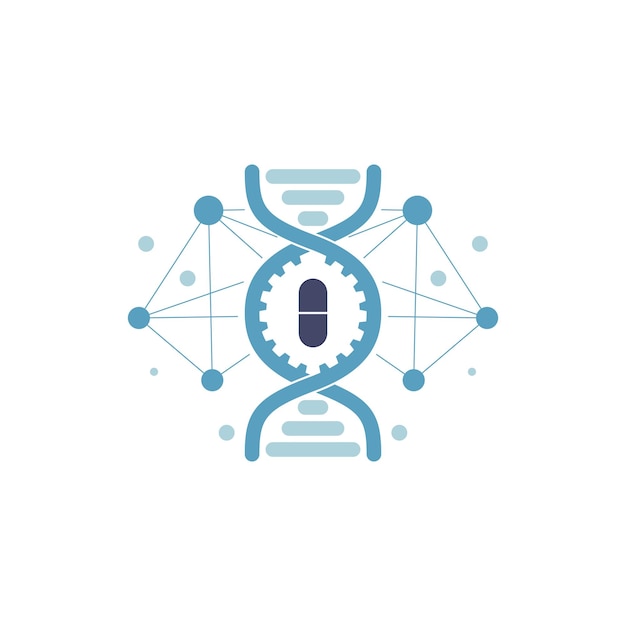 Ilustración vectorial del ADN
