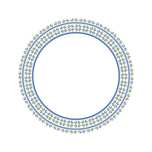 Ilustración vectorial del adorno ucraniano en el diseño de bordado vyshyvanka de identidad de estilo étnico