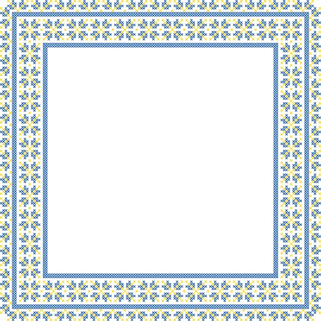 Ilustración vectorial del adorno ucraniano en el diseño de bordado vyshyvanka de identidad de estilo étnico
