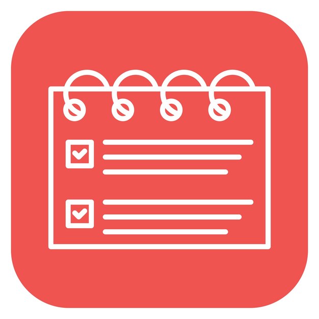 Ilustración vectorial de la agenda