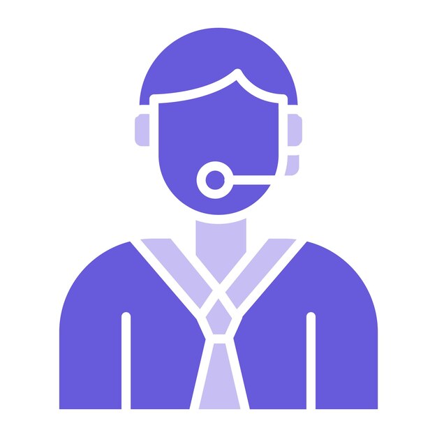 Ilustración vectorial del agente de servicio al cliente