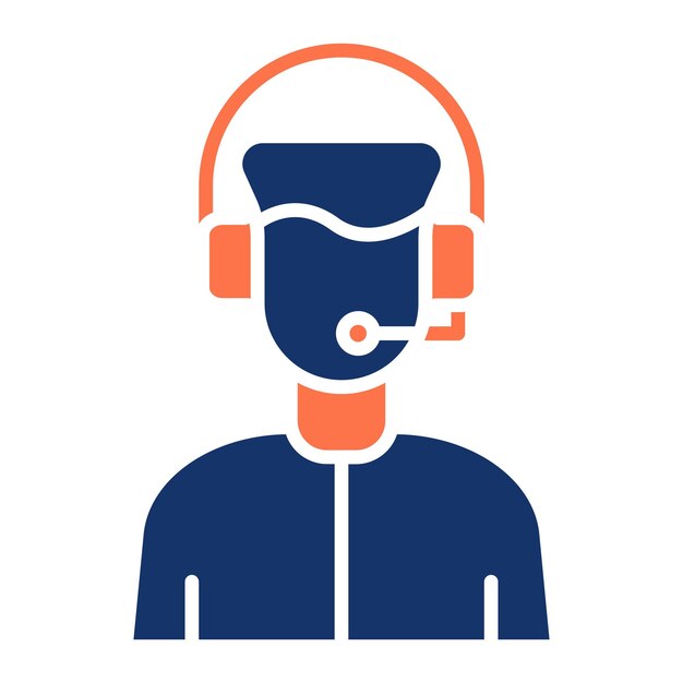 Ilustración vectorial del agente de servicio al cliente
