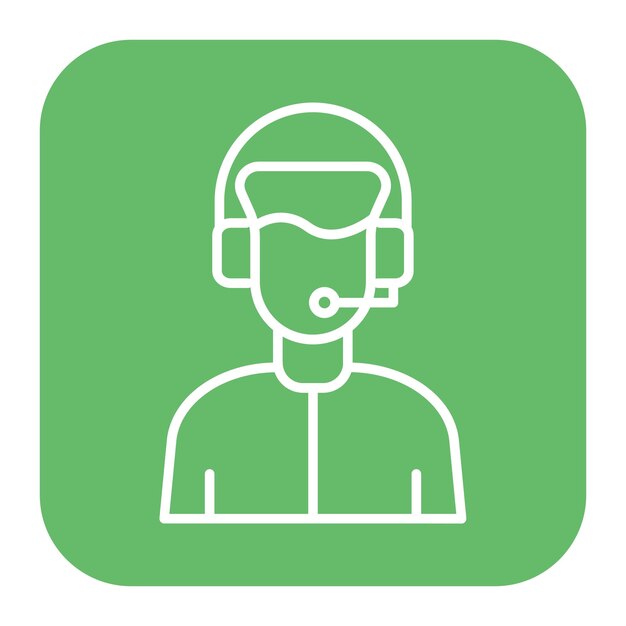 Ilustración vectorial del agente de servicio al cliente