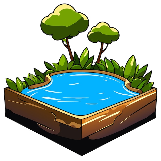 Ilustración vectorial del agua de la piscina