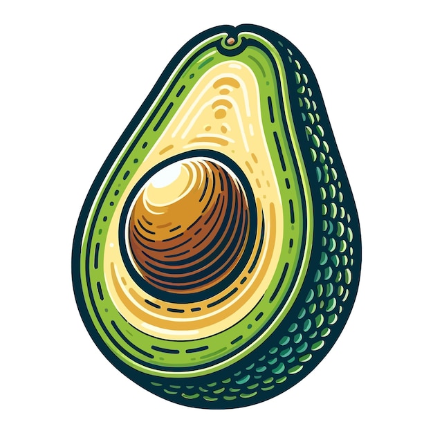 Ilustración vectorial del aguacate