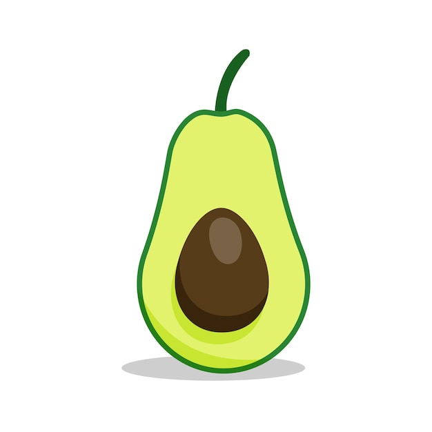 Ilustración vectorial de un aguacate