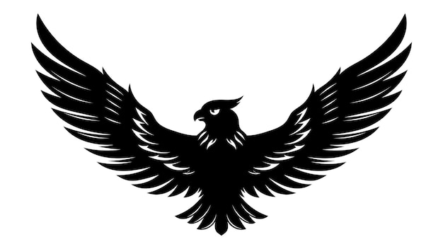 Ilustración vectorial del águila Silueta del águila calva Logotipo o símbolo