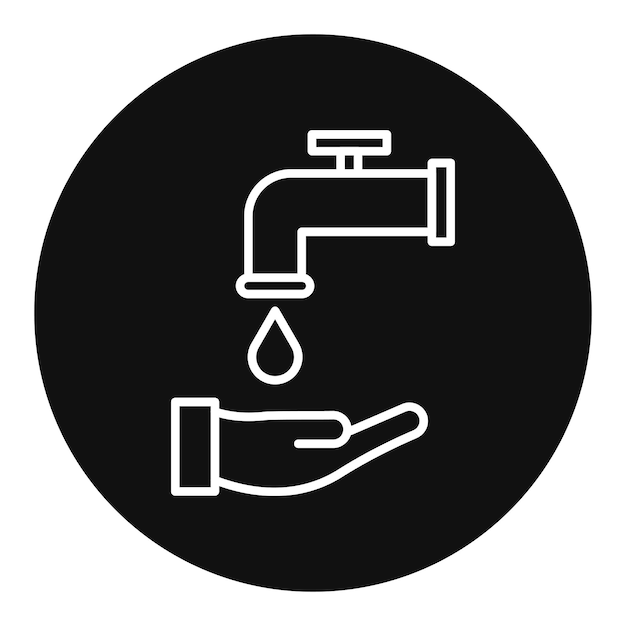 Ilustración vectorial de ahorro de agua
