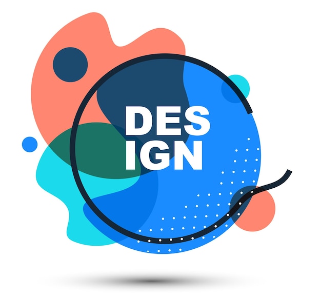 Ilustración vectorial aislada en blanco diseño de estilo moderno composición de diseño para banner web fondo abstracto círculo geométrico