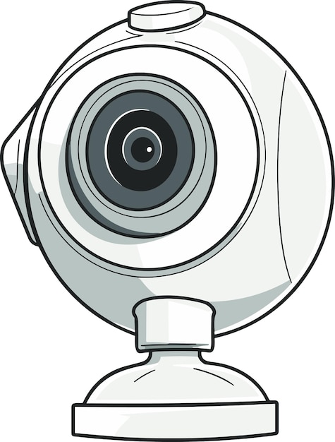 Ilustración vectorial aislada de cámaras de vigilancia de seguridad de 24 horas