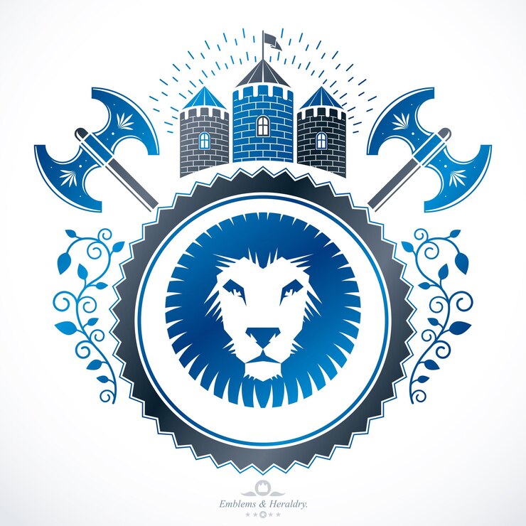 Vector ilustración vectorial aislada del emblema heráldico.