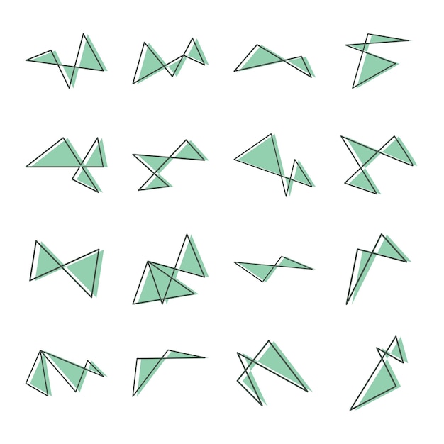 Ilustración vectorial aislada de forma de triángulo geométrico estético simple