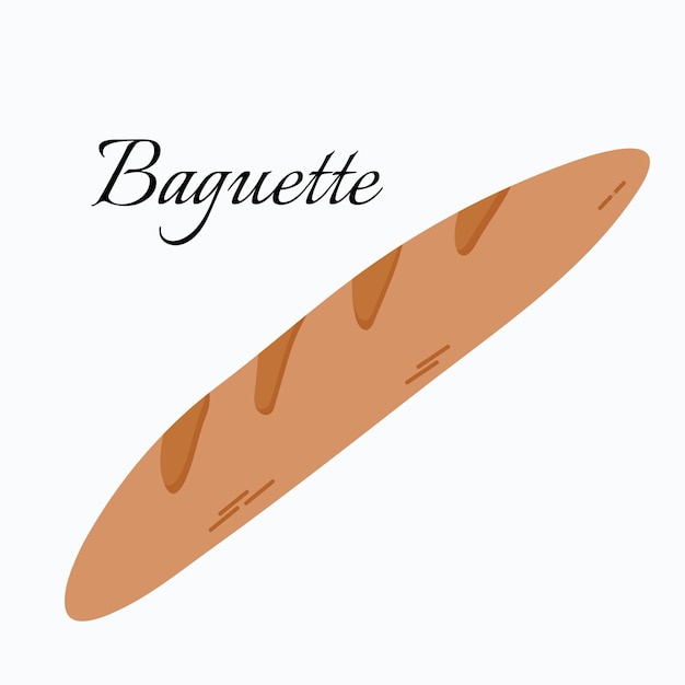 Vector ilustración vectorial aislada del ícono de la baguette clipart avatar