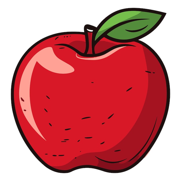 Ilustración vectorial aislada de manzanas