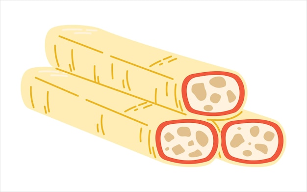 Una ilustración vectorial aislada minimalista y vibrante de la tradicional deliciosa lokum turca con nueces