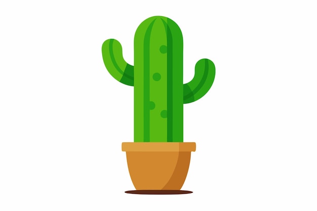 Ilustración vectorial al estilo de dibujos animados de cactus