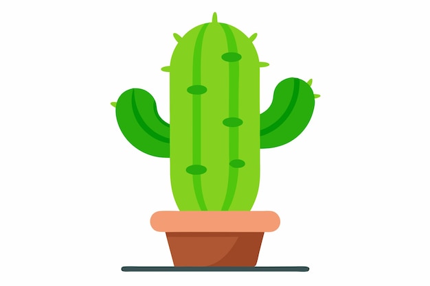 Ilustración vectorial al estilo de dibujos animados de cactus