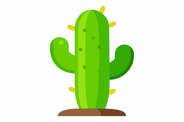 Ilustración vectorial al estilo de dibujos animados de cactus
