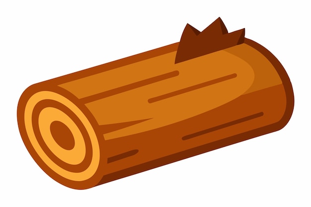 Ilustración vectorial al estilo de dibujos animados con clipart de madera