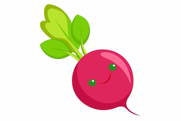 Ilustración vectorial al estilo de dibujos animados de clipart de rábano