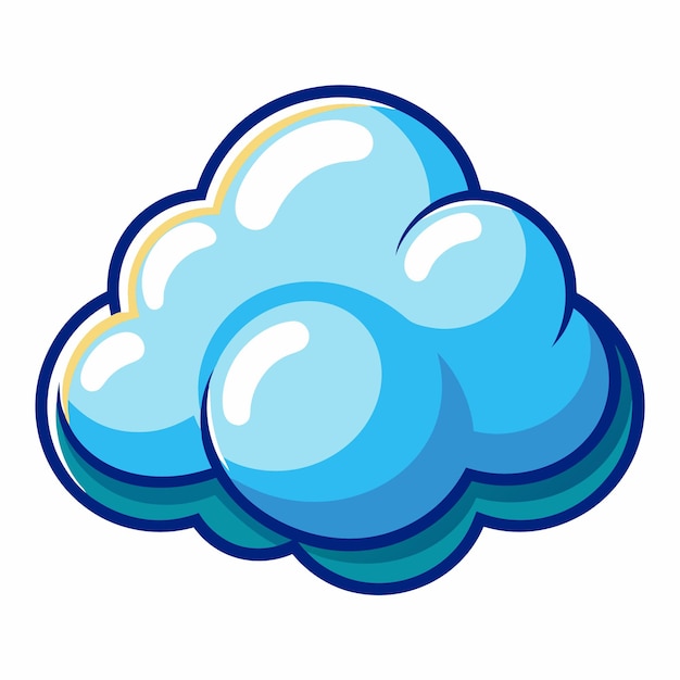 Ilustración vectorial al estilo de dibujos animados de Cloud Clipart