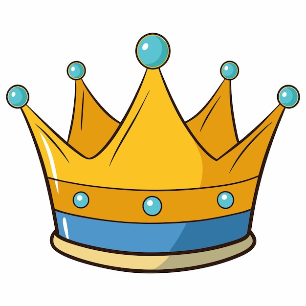 Ilustración vectorial al estilo de dibujos animados de la corona