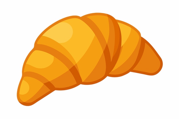 Ilustración vectorial al estilo de dibujos animados de Croissant Clipart