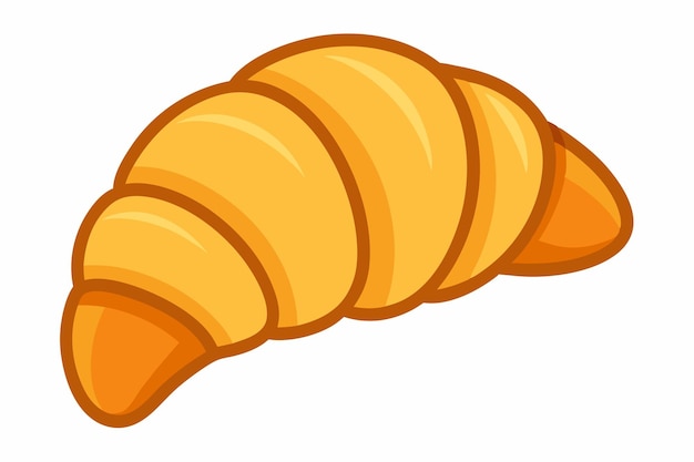 Ilustración vectorial al estilo de dibujos animados de Croissant Clipart