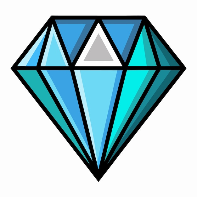 Ilustración vectorial al estilo de dibujos animados de diamante