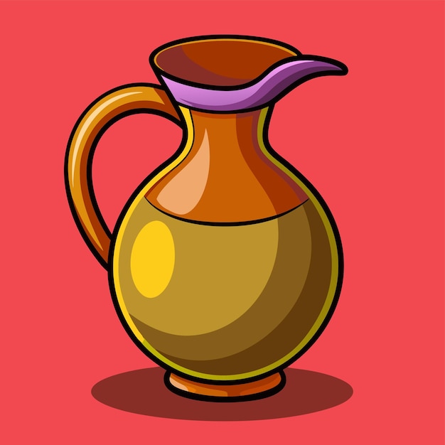 Ilustración vectorial al estilo de dibujos animados de Jug clipart