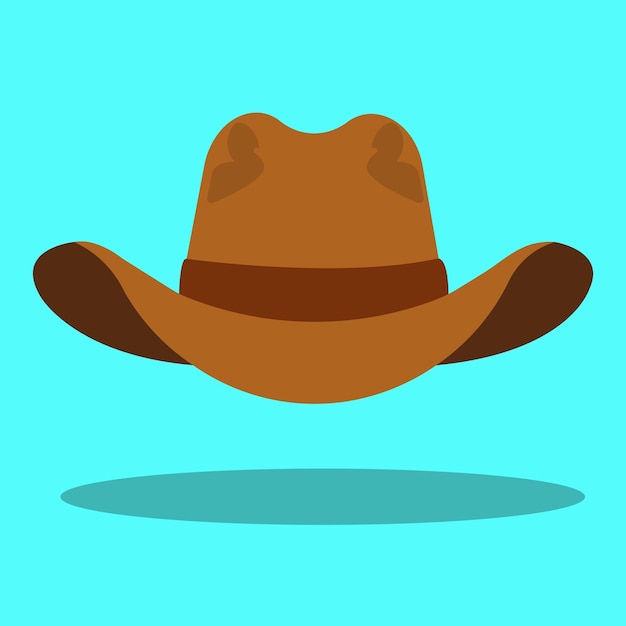 Ilustración vectorial al estilo de dibujos animados de sombrero de vaquero