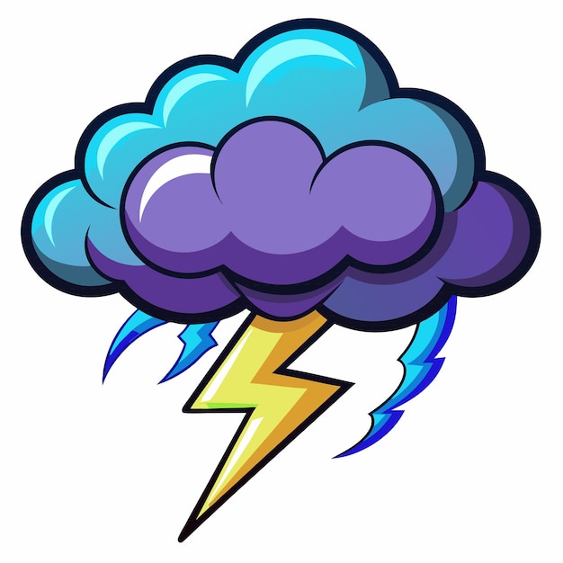 Ilustración vectorial al estilo de dibujos animados de Stormcloud