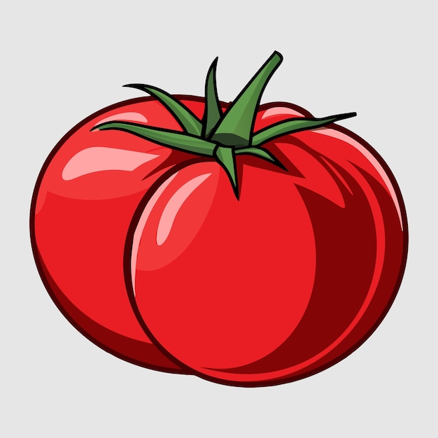 Ilustración vectorial al estilo de dibujos animados de tomate clipart