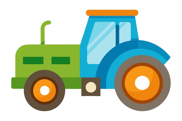 Ilustración vectorial al estilo de dibujos animados de Tractor Clipart