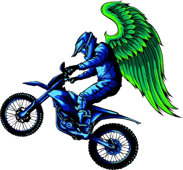 Ilustración vectorial de ala de Motocross para su empresa o marca