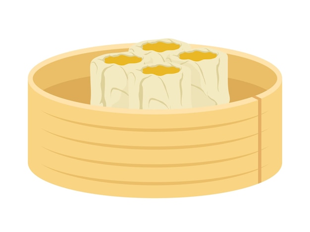 Ilustración vectorial de albóndigas de comida china