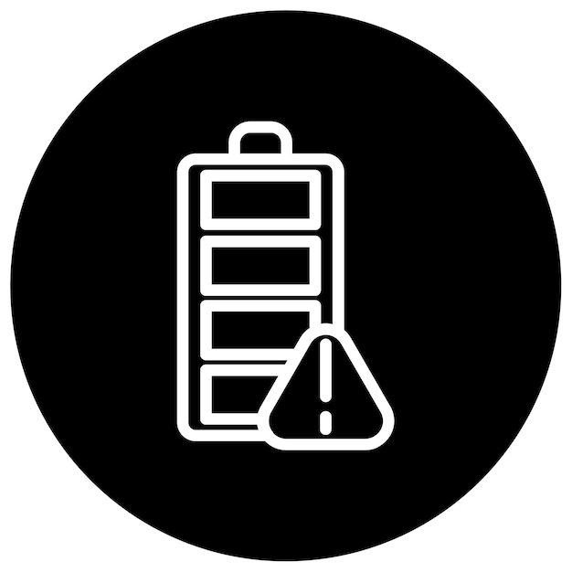 Ilustración vectorial de alerta de la batería