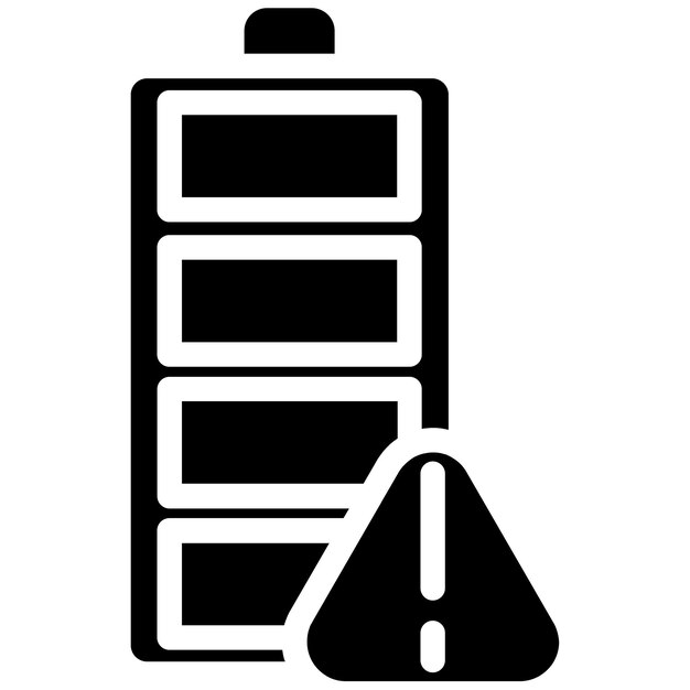 Ilustración vectorial de alerta de la batería