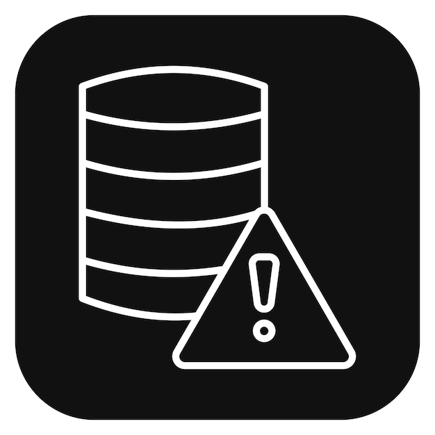 Ilustración vectorial de alertas de la base de datos