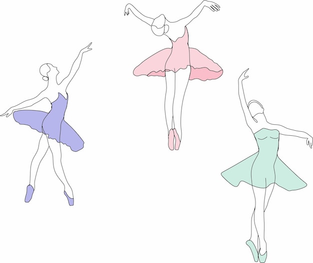 Ilustración vectorial de la aleta de la bailarina