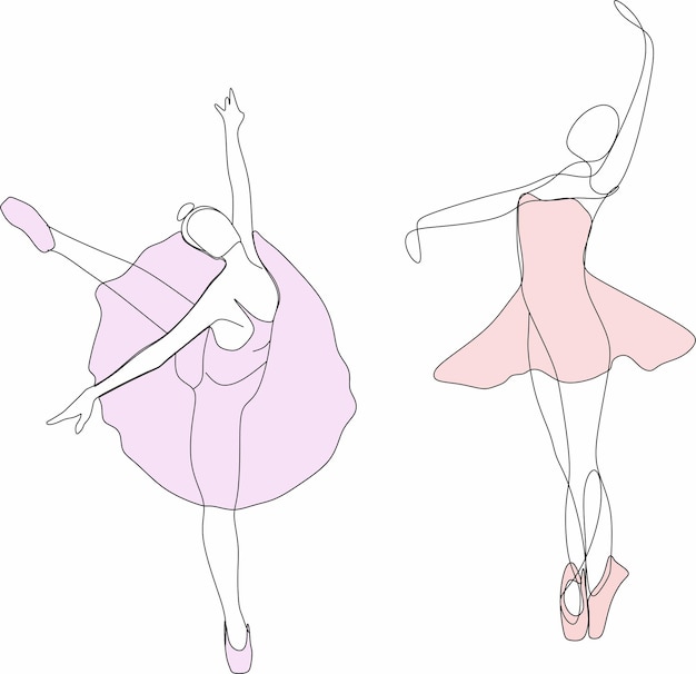 Vector ilustración vectorial de la aleta de la bailarina