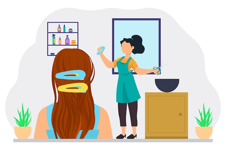 Vector ilustración vectorial de alfileres de cabello se puede usar para peluquería
